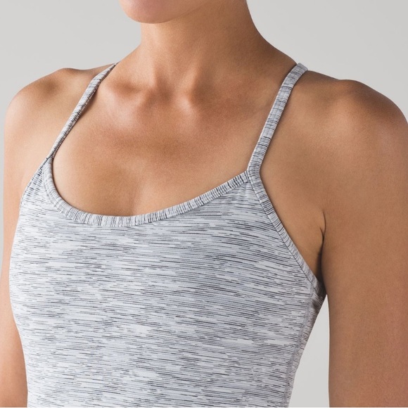 Lululemon Power Y Tank Top Wee Are From Space Gray White - Picture 2 of 14